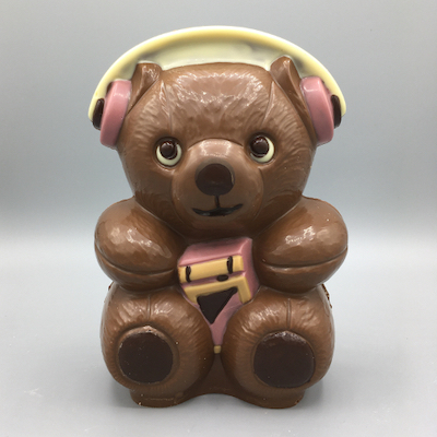 Schokoladenfigur Bär mit Walkmen